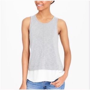 JCrew silk hem tank small